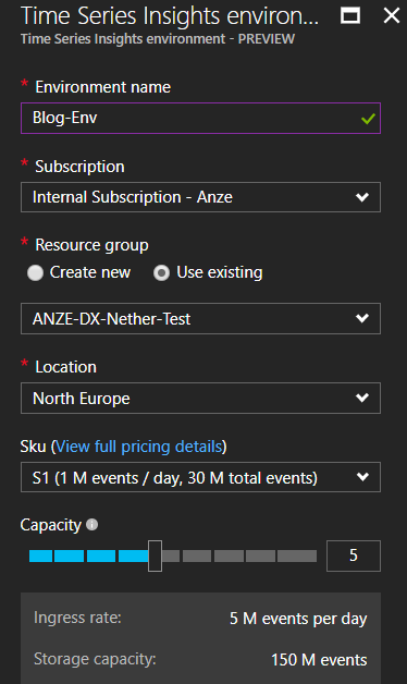 Analysing high scale data quickly, with Azure Time Series Insights