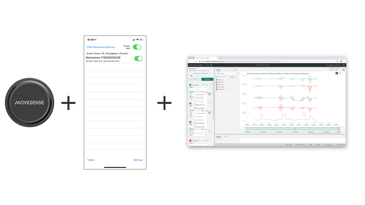 Capturing movement data from sensors and analysing it in Azure